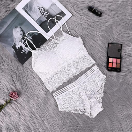 Women Non Pushup Lace Style Padded Bra and Panty Set- LSPB