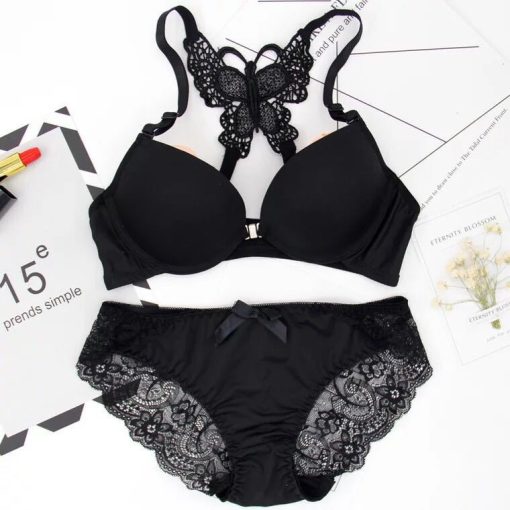 Women styles Push up Bra panty set /Lingerie set / Lace Bra Panties - PDDBLK