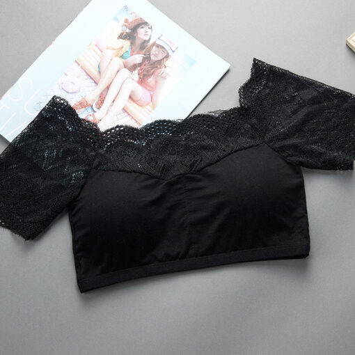 Alternative view of New China Beautiful Lace Bra for Womens, Sports vest-style tube top BLK-VSTT