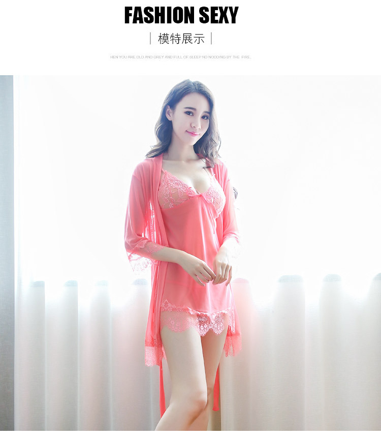 Beautiful Baby doll Made in China Women Three Part Night Dress-TPND - Image 2