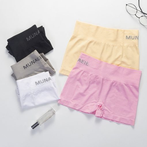 MUNAFIE Women Mid-Waist Seamless Panties Soft Stretch Boxer Briefs Comfortable Cotton Underwear