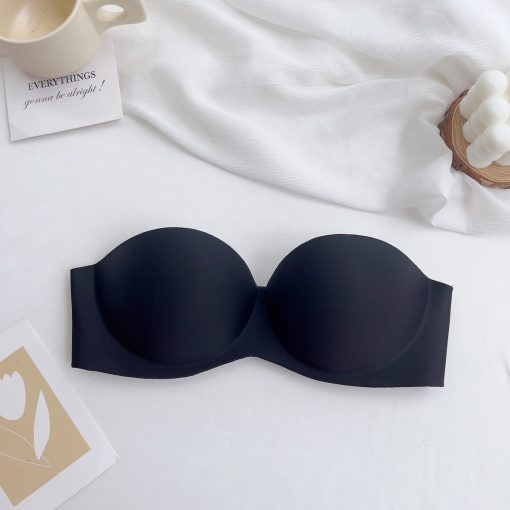 Summer new non-slip strapless invisible sexy bra (Black)