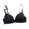Thin steel ring bra thin small bra one-piece comfortable girl Black-CGM