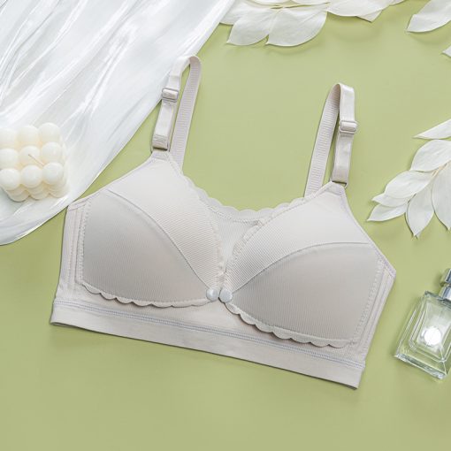 Alternative view of Pregnancy And Lactation Period push-up Breastfeeding Bra  Pregnant Women Thin Bra Gray-PWT