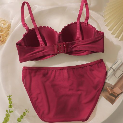 Alternative view of Premium Quality Spandex Women Bra Panty Lingerie Set Red-BPLS