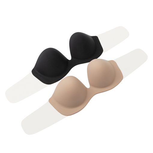 Cross-border deep U invisible bra cup inner  big breasts gathered large size strapless
