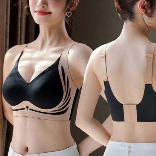 Premium Soft Comfortable New Butterfly Seamless Bra Black-NBSB