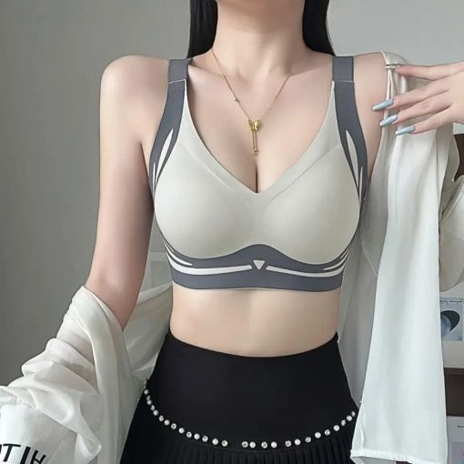 Premium Soft Comfortable New Butterfly Seamless Bra Blue-NBSB
