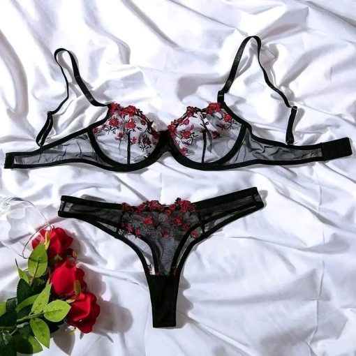 Premium Quality made in China Transparent Bra Panty Set