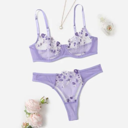 Premium Quality made in China Transparent Bra Panty Set