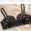 Sexy Lace Embroidery Adjustable No-wire Summer Pure Desire Style Bra-DSBLK