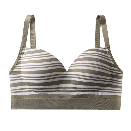 New Cross-border Thin No Steel Ring Comfortable Fixed Cup Bra Green-CFC