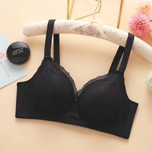 Summer New Lace Skin-friendly Thin Traditional Cotton Comfortable Bra BLK-CCB
