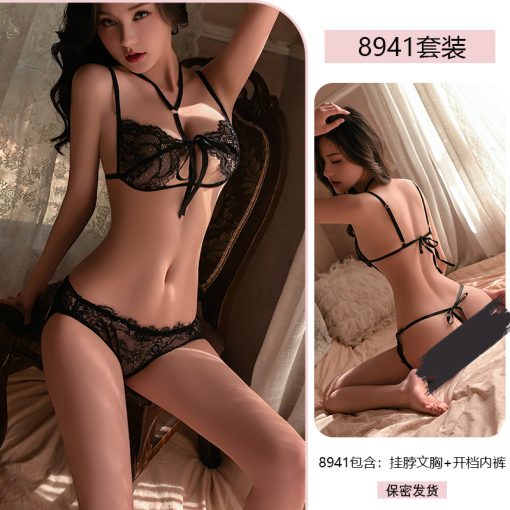 Premium Quality Thong Net Style Bikini Set Black