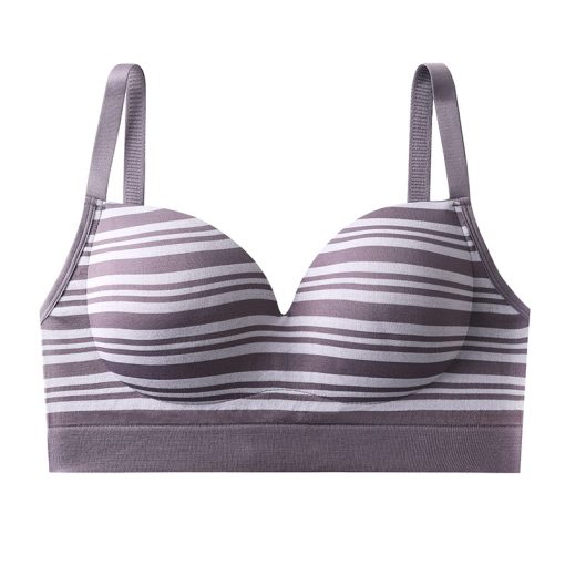 New Cross-border Thin No Steel Ring Comfortable Fixed Cup Bra Gray-CFC