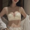 Sexy Lace Embroidery Adjustable No-wire Summer Pure Desire Style Bra-DSS