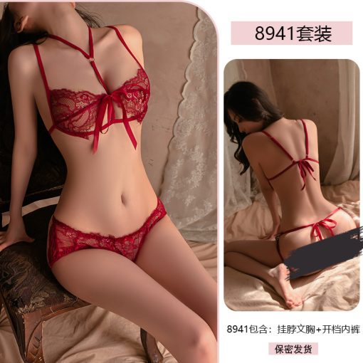 Premium Quality Thong Net Style Bikini Set Red
