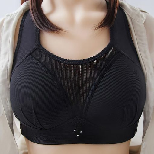 Summer New Full Cup Push Up Thin Seamless Breathable Bra Black-TSBB