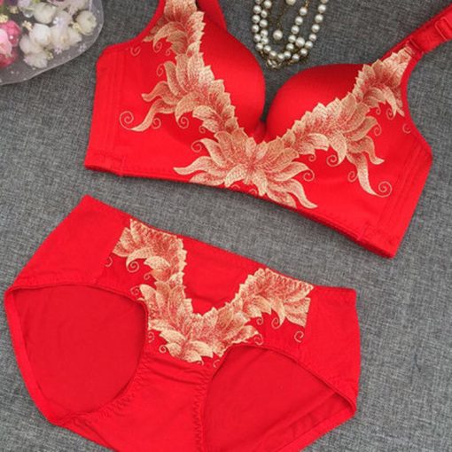 Alternative view of Premium China Leaf -Shaped Bra Panty Set