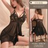 Premium Quality made in China Net Style Night Dress Black - A14