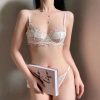 Premium Quality New Flower-Shaped Bra Panty Set White- A19