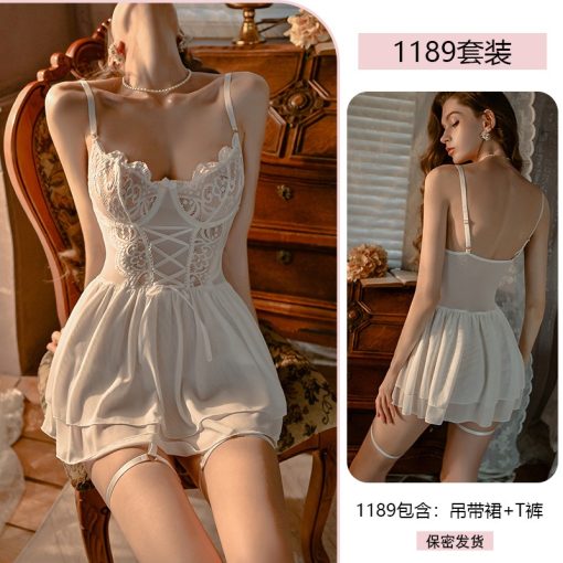 Alternative view of Premium Quality Steel Ring China Night Wear White -A18