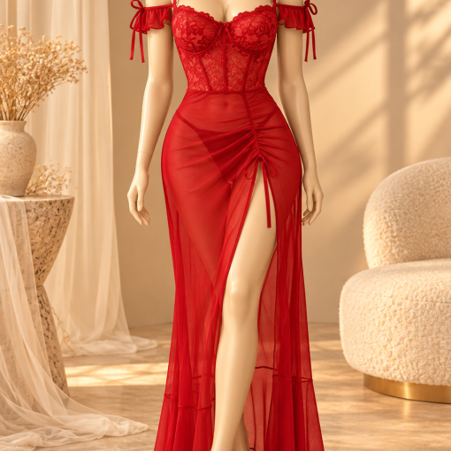 New Soft And Comfortable Long Lingerie - SLL - Image 4