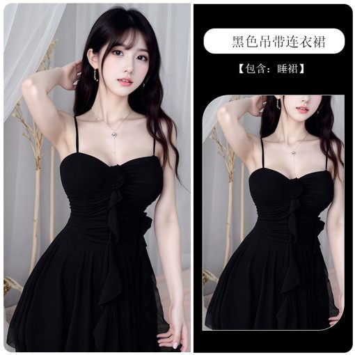 Alternative view of New Rose Flower Nightwear Black - RFN