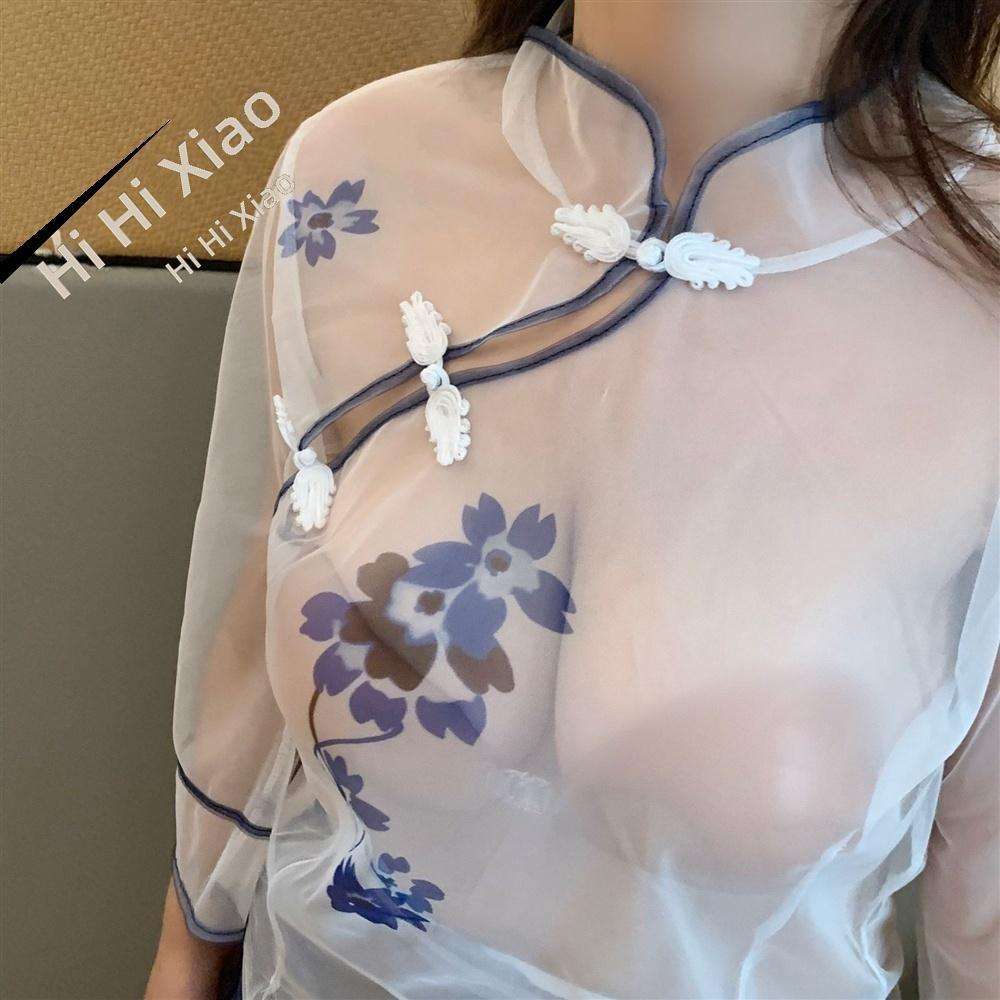 Elegant Sheer Embroidered Nighty -ESE - Image 4
