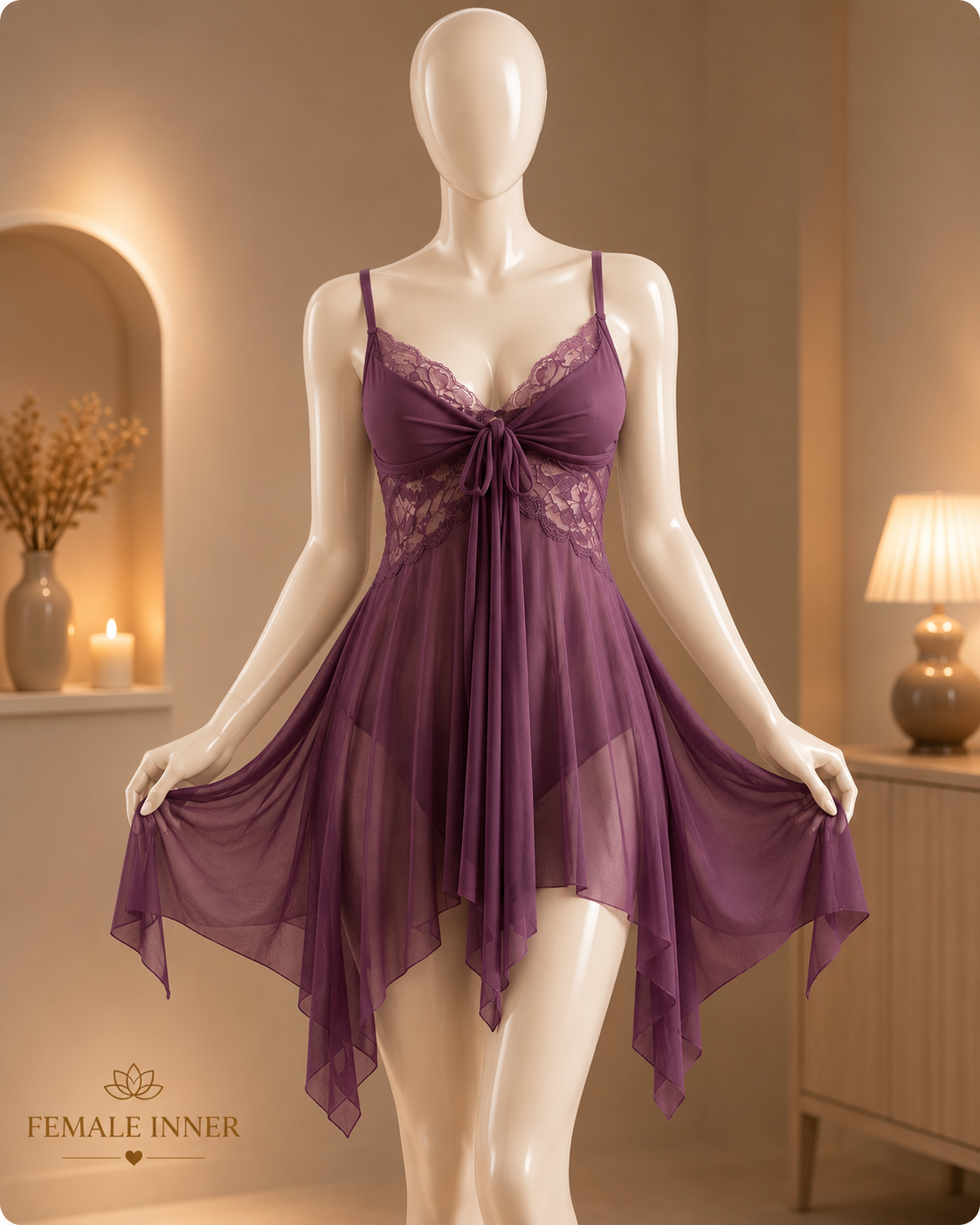 Romance Lace Nightdress - RLN - Image 2